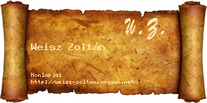 Weisz Zoltán névjegykártya
